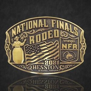 Montana Silversmiths LIMITED‎ EDITION 2021 Hesston NFR Bronze Buckle $110 - NEW